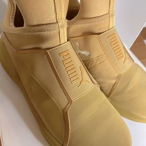 Puma Fierce Lightweight Tan slip on shoes